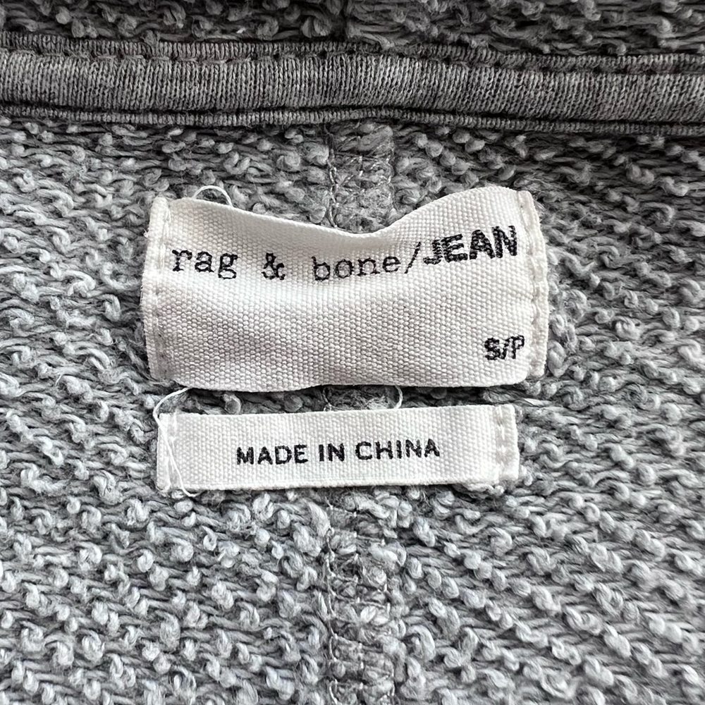 rag & bone Light Gray Zip Front Hoodie - Picture 4 of 9